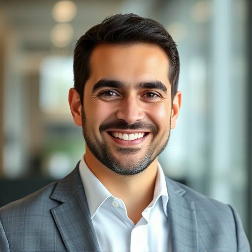 Portrait of Alessandro Mancini, General Manager of Bella Machina, smiling professionally