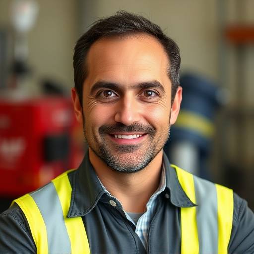 Portrait of Marco Ferrari, Service Manager at Bella Machina, looking confident and experienced